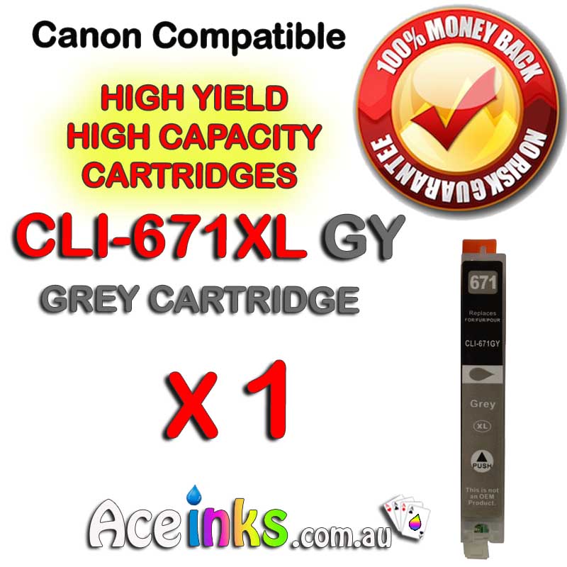 Compatible Canon CLI-671XL GY GREY
